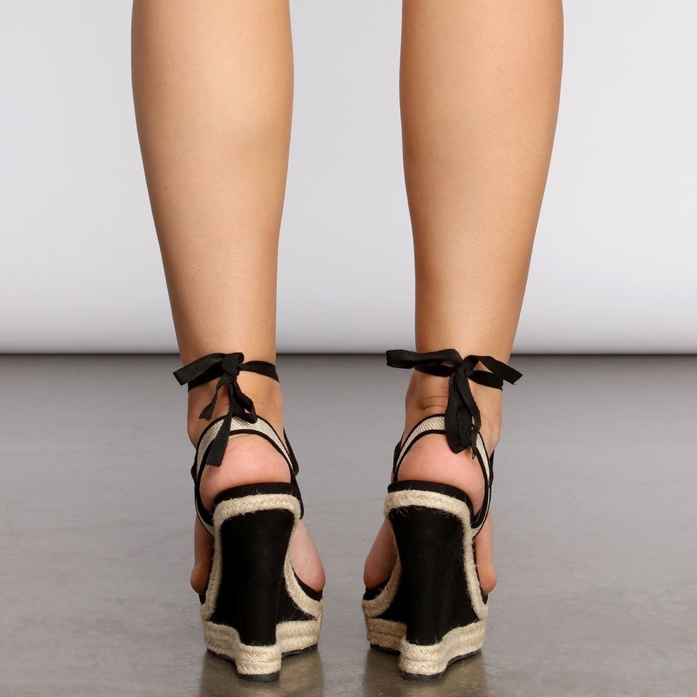 Fashion Nova Get On My Level Wedges - Black - Picture 3 of 15
